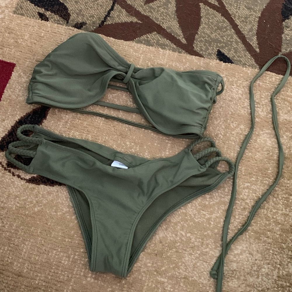 Olive Green Hollister Bikini Set - Final Price